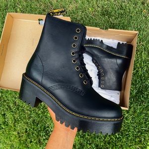 NEW Shriver Hi Dr. Marten Women's Black Leather Boots